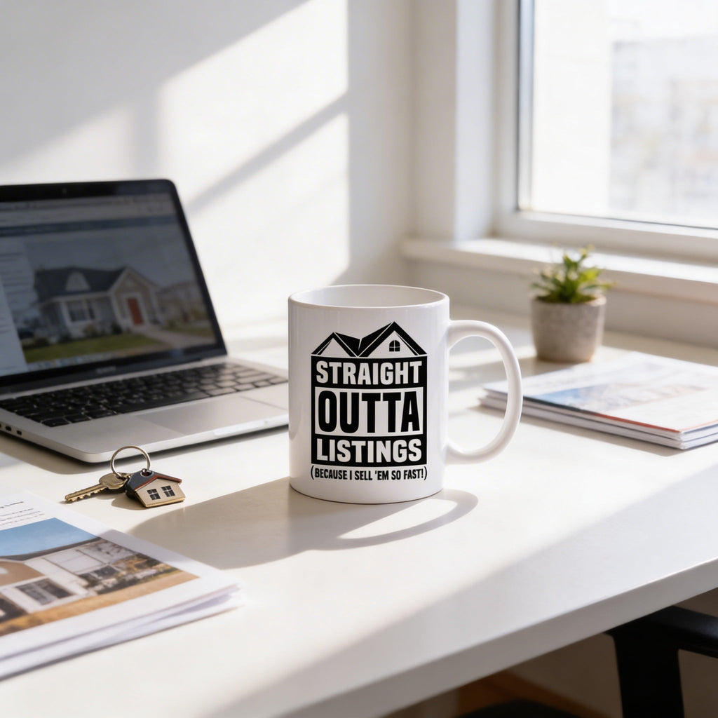 Real Estate Mug – Funny Realtor Gift | Ceramic Coffee Cup for Agents