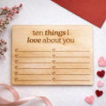 Engraved Wooden Love Note - Laser Engraved Card | Personalized Keepsake Gift