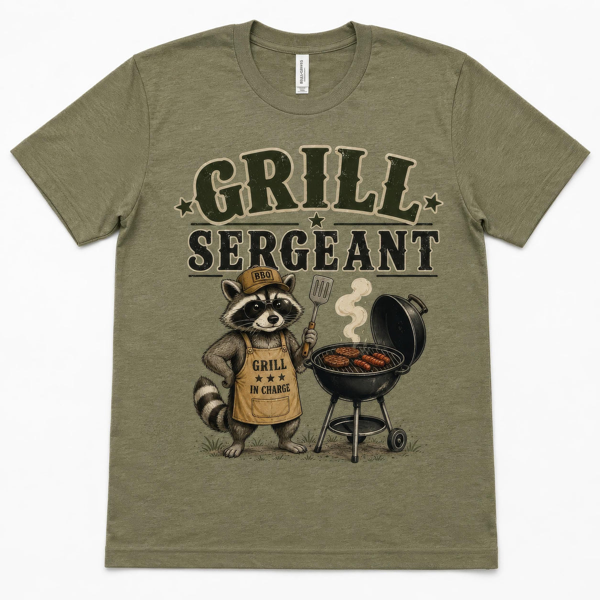 Grill Sergeant Shirt - Funny Dad Gift | BBQ Cookout Shirt, Backyard BBQ Tee