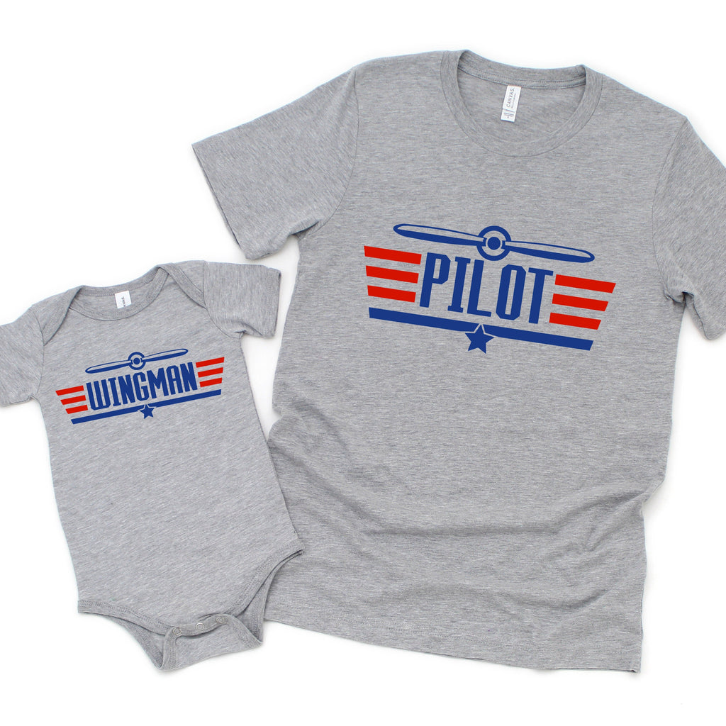 Pilot Wingman Shirts – Matching Family Shirts | Father Son Aviation Tees