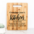 Personalized Bamboo Cutting Board – Custom Name Kitchen Gift for Grandma