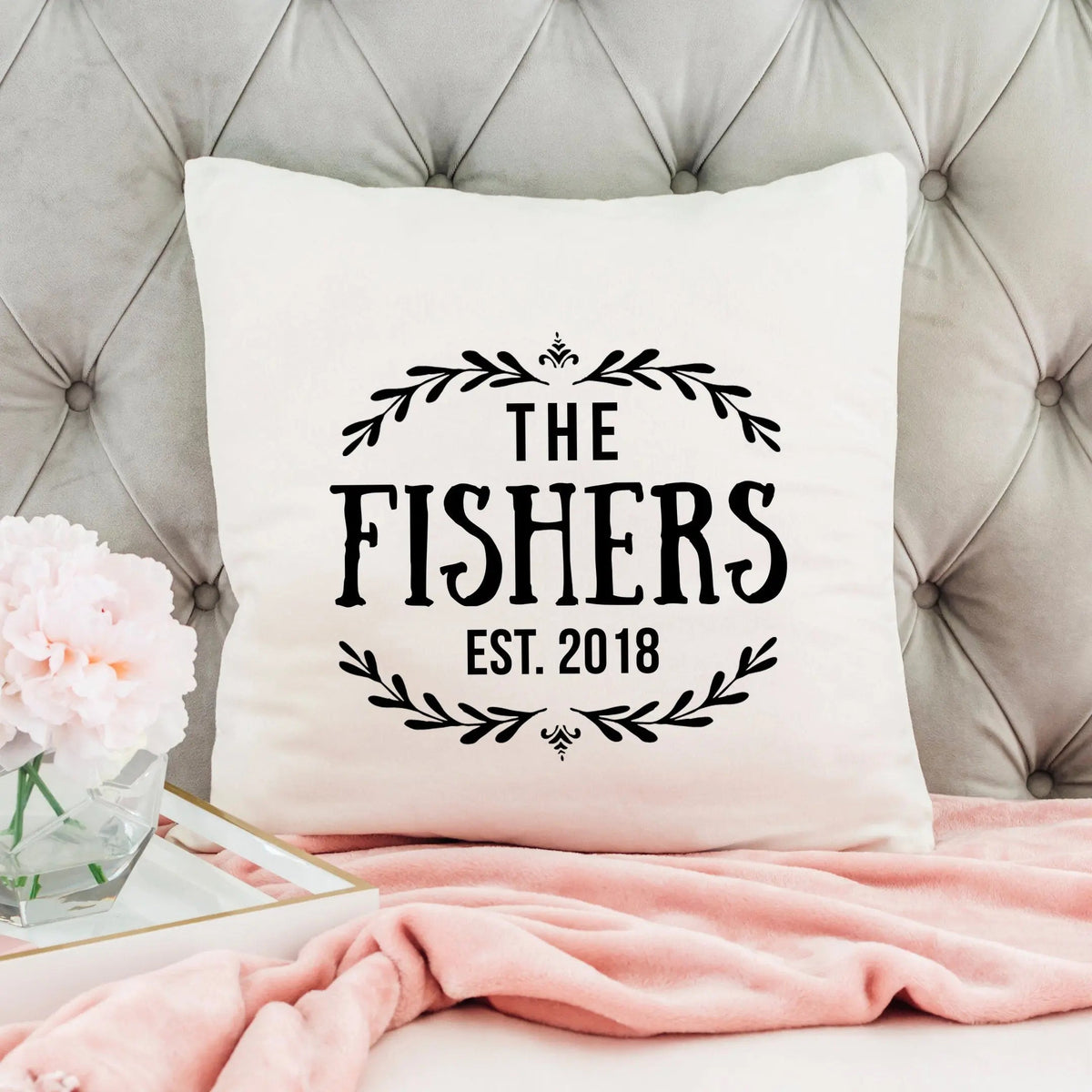 Personalized Throw Pillow Custom Anniversary Wedding Bridal Shower Gift