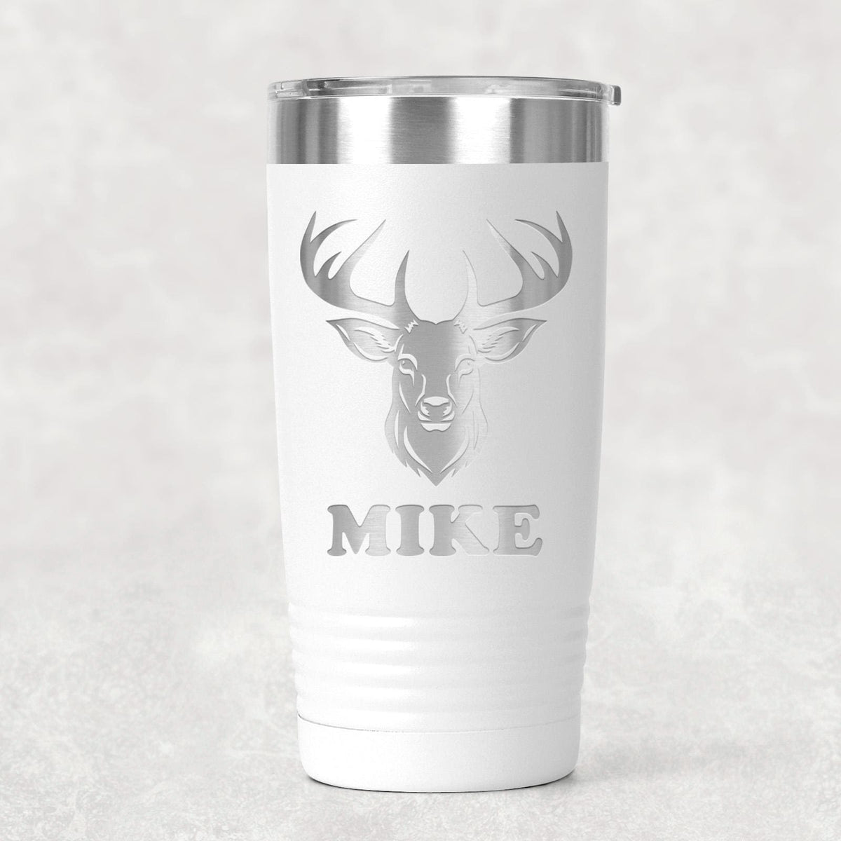 Personalized Deer Hunting Tumbler with Custom Name, Insulated Travel Mug for Outdoor Enthusiasts, Keeps Beverages Hot or Cold
