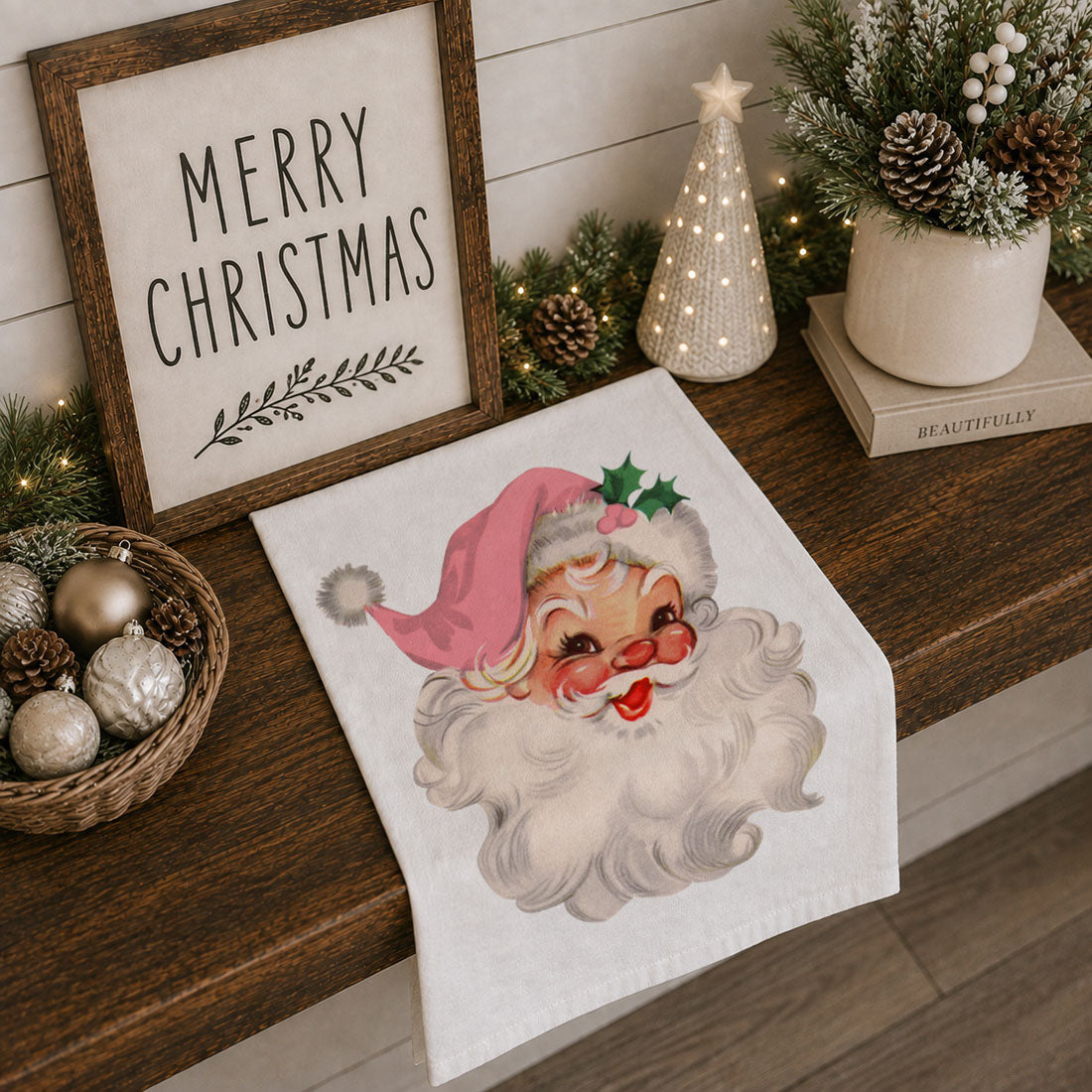 Pink Santa Vintage
