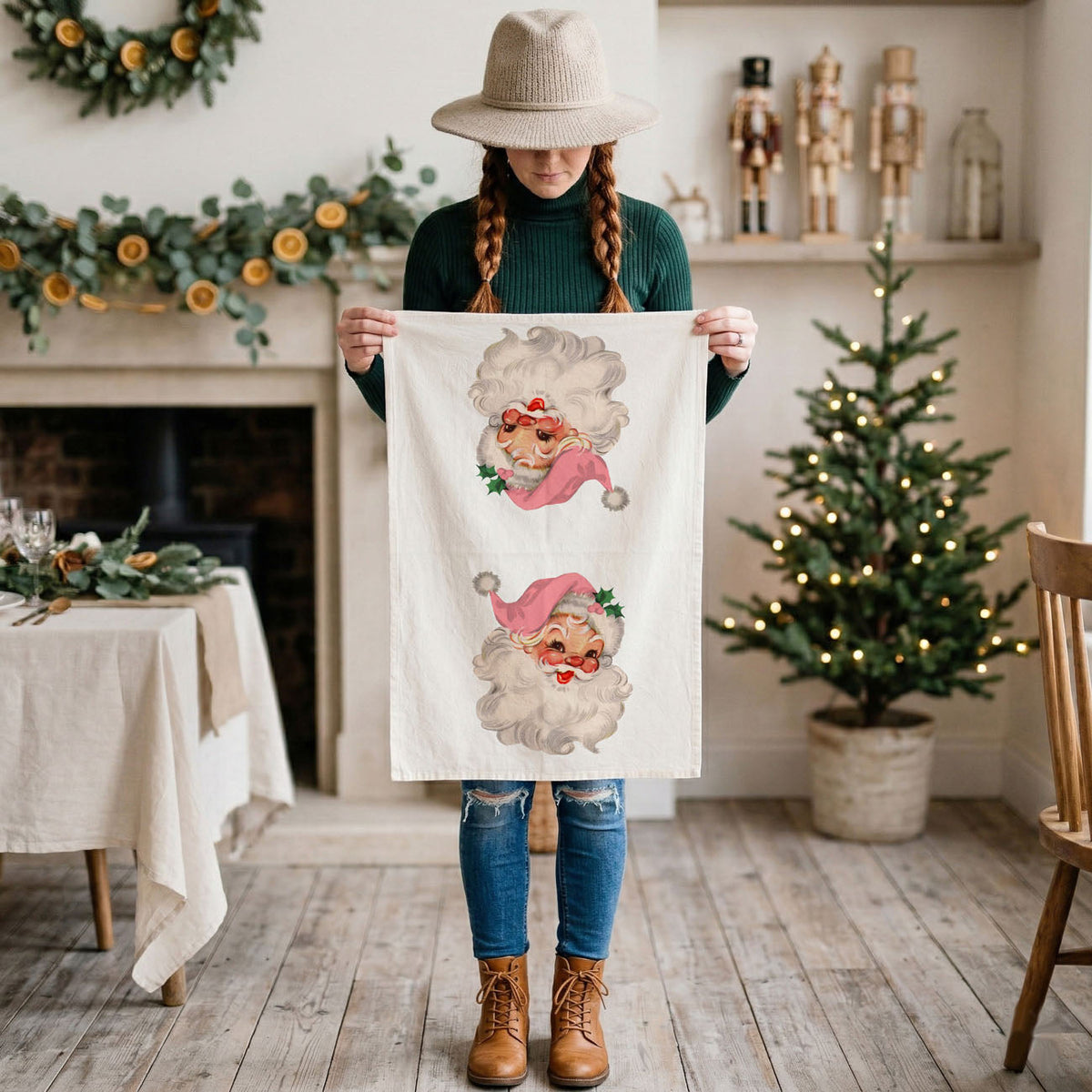 Pink Santa Vintage